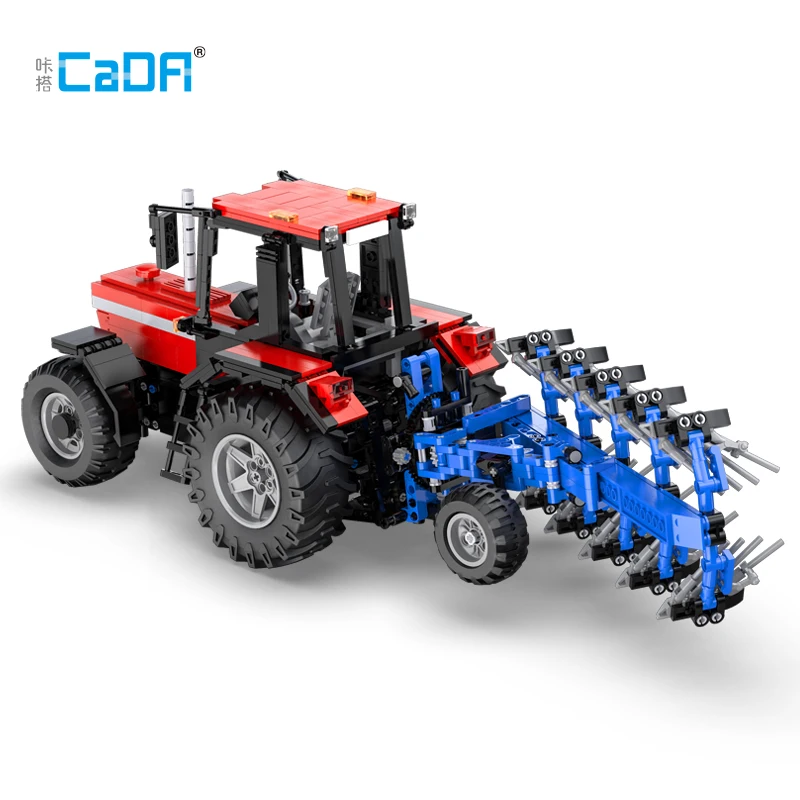 Cada 1675pcs Building Blocks Multifunctional Farm Car Model Radio Control Engineering Construction Truck Assembled Bricks Toy