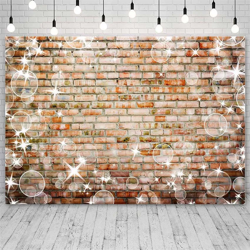 Avezano Backdrop Birthday Party Baby Shower Brick Wall Bubble Glitter Decor Banner photography Background Photo Studio Photozone