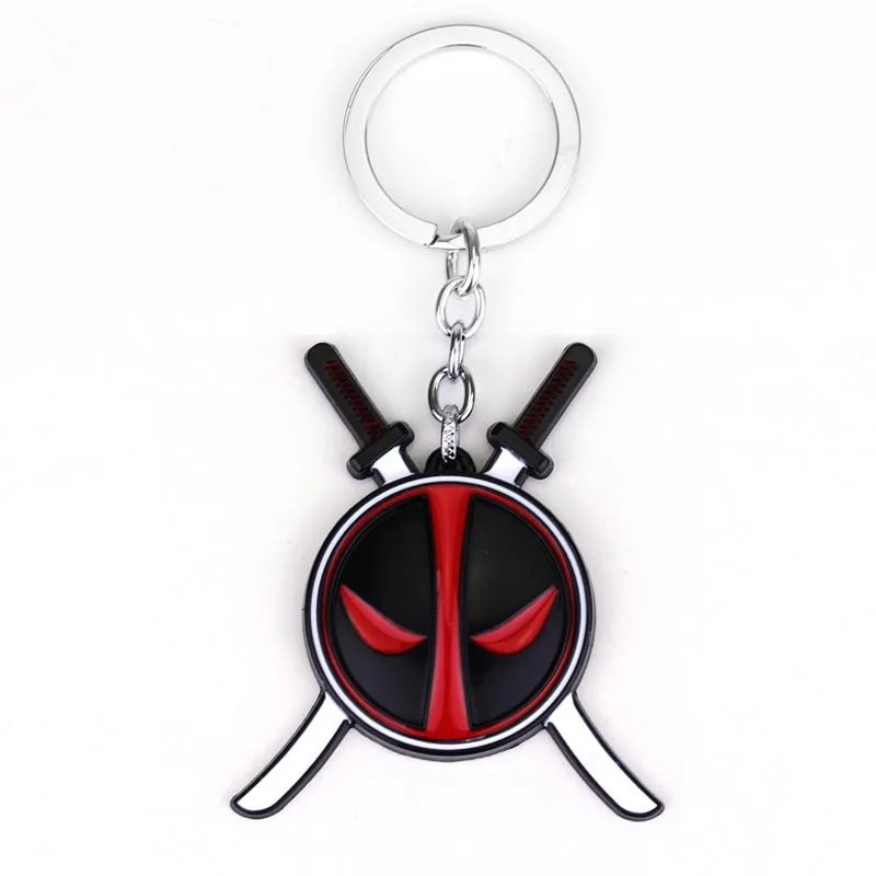 Marvel X-men Deadpool Keychain Alloy Keychains Pendant Key Chain Key Ring Men Jewelry Cosplay Accessories