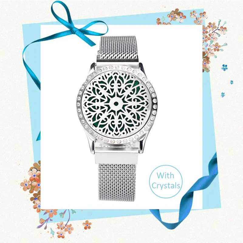 New Perfume Magnet Locket Bracelet Stainless Steel Ladestone Men Woman Bangle Essential Oil Aroma Diffuser Locket Bracelet