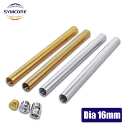 Gold Silver Doameter 16mm Straight Pipe With M10 Inner Thread Floor Lamp At Both Ends Connected To The Middle Tube Extension Rod