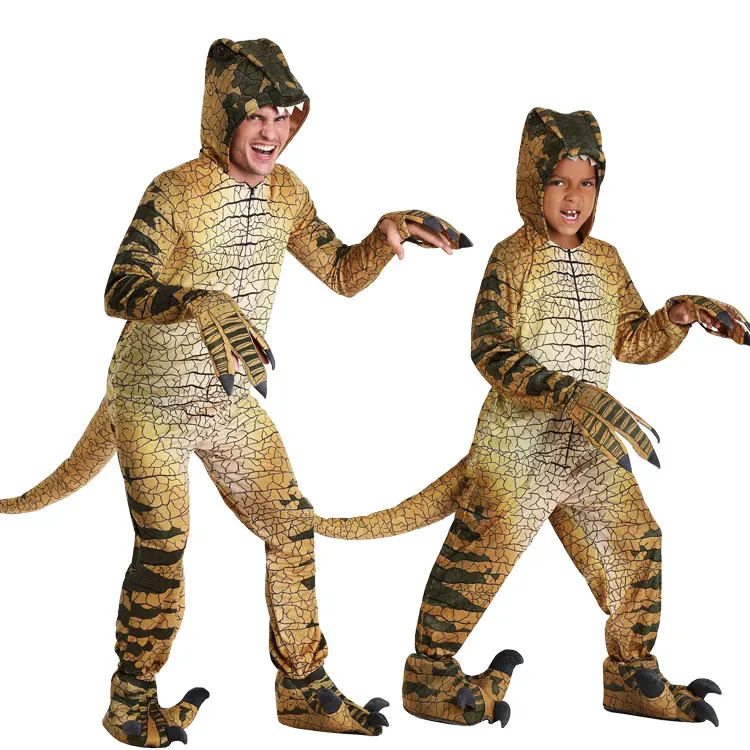 

Kids Adult Tyrannosaurus Dinosaur Costumes Boys Halloween Cosplay Costumes Dino Pretend Game Party Role Play Dress Up Outfit