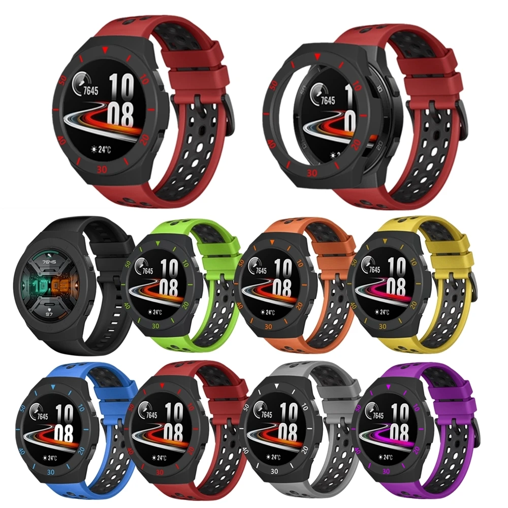 PC Protective Case Cover For Huawei Watch GT 2e Smart Watch Replacement Hard Protection Cases Bumper Wristband Accessories