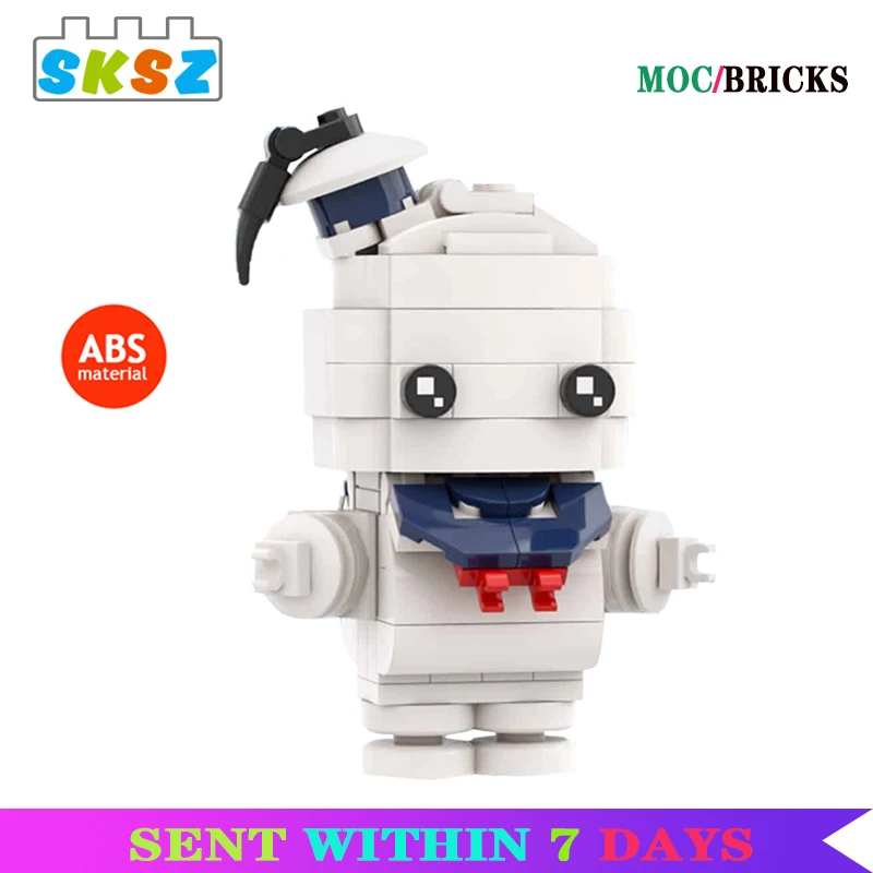 MOC Kawaii Brickheadz cegły Anime rysunek klocki słynny Moive symulacja figurka DIY kolekcja dzieci edukacja prezent