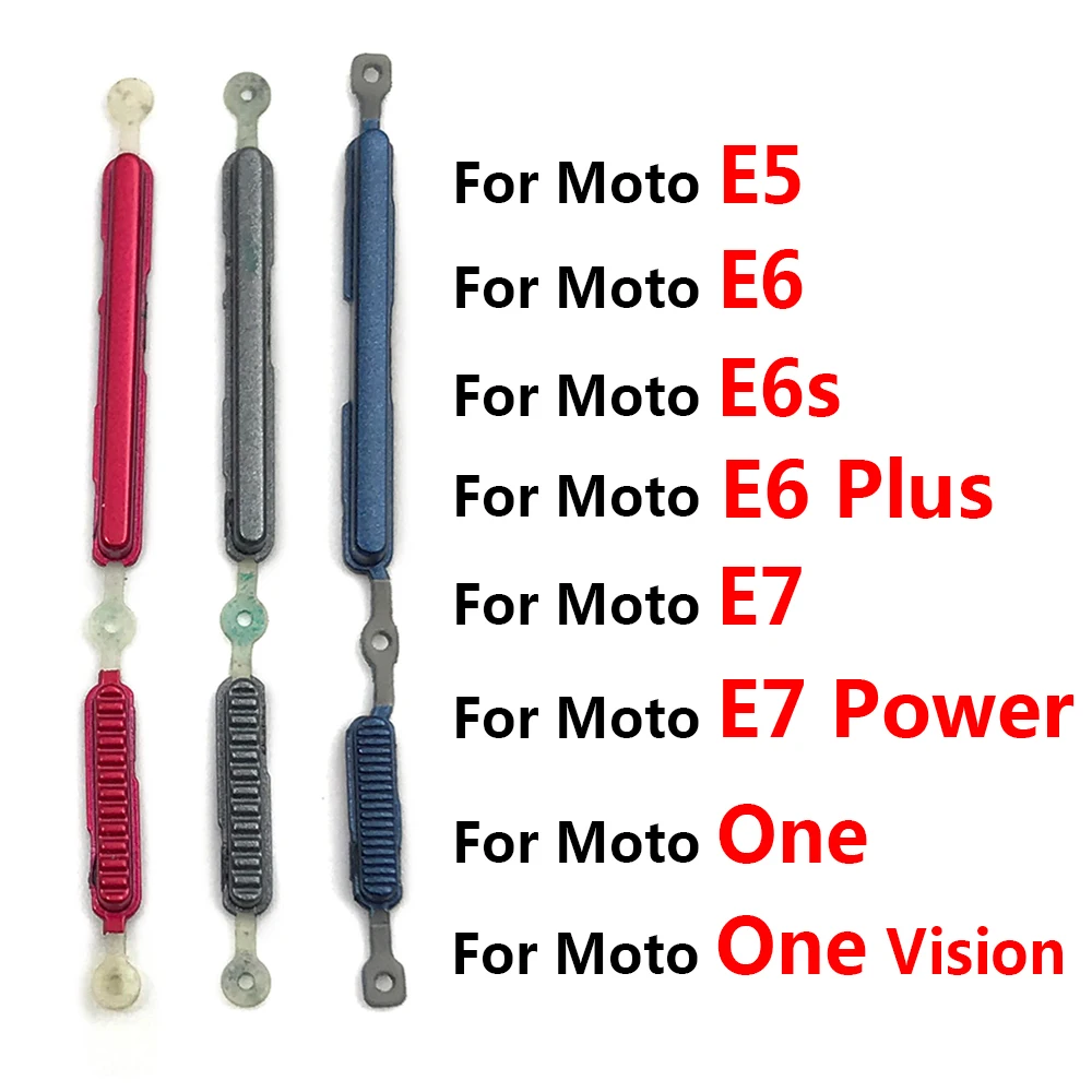 New Side Power Key + Volume Button For Motorola Moto E6S E6 E5 E7 2020 One Vision Fusion Plus G Power 2021 G60 Side Button Key