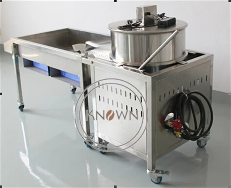 Commercial Automatic Gas Popcorn Machine With Stainless Steel Industrial Caramel Flavored Popcorn Making Machine