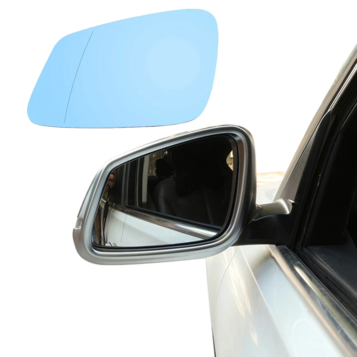 Right & Left Side Rear View Blue Mirror Glass For BMW F20 F22 F30 F34 2010-2017 3 Series 2 Pin