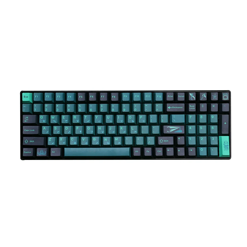 Terror personalizado GMK abaixo das teclas, perfil cereja, 23, 129 chave, PBT, DYE-SUB para teclado mecânico do interruptor MX