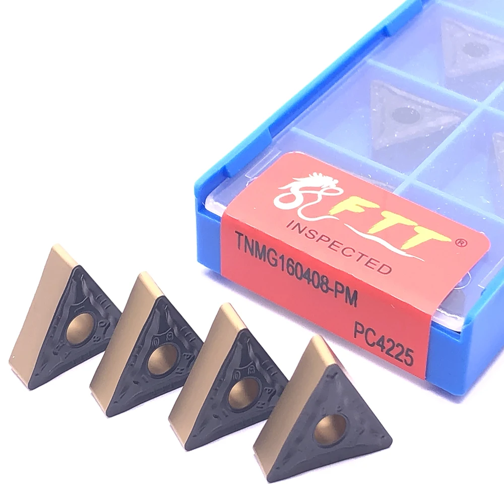 Ferramentas de torneamento externo, ferramentas de torneamento tnmg160408 pm pc4225 tnmg322, ferramenta de corte cnc de alta qualidade para aço com 10 peças