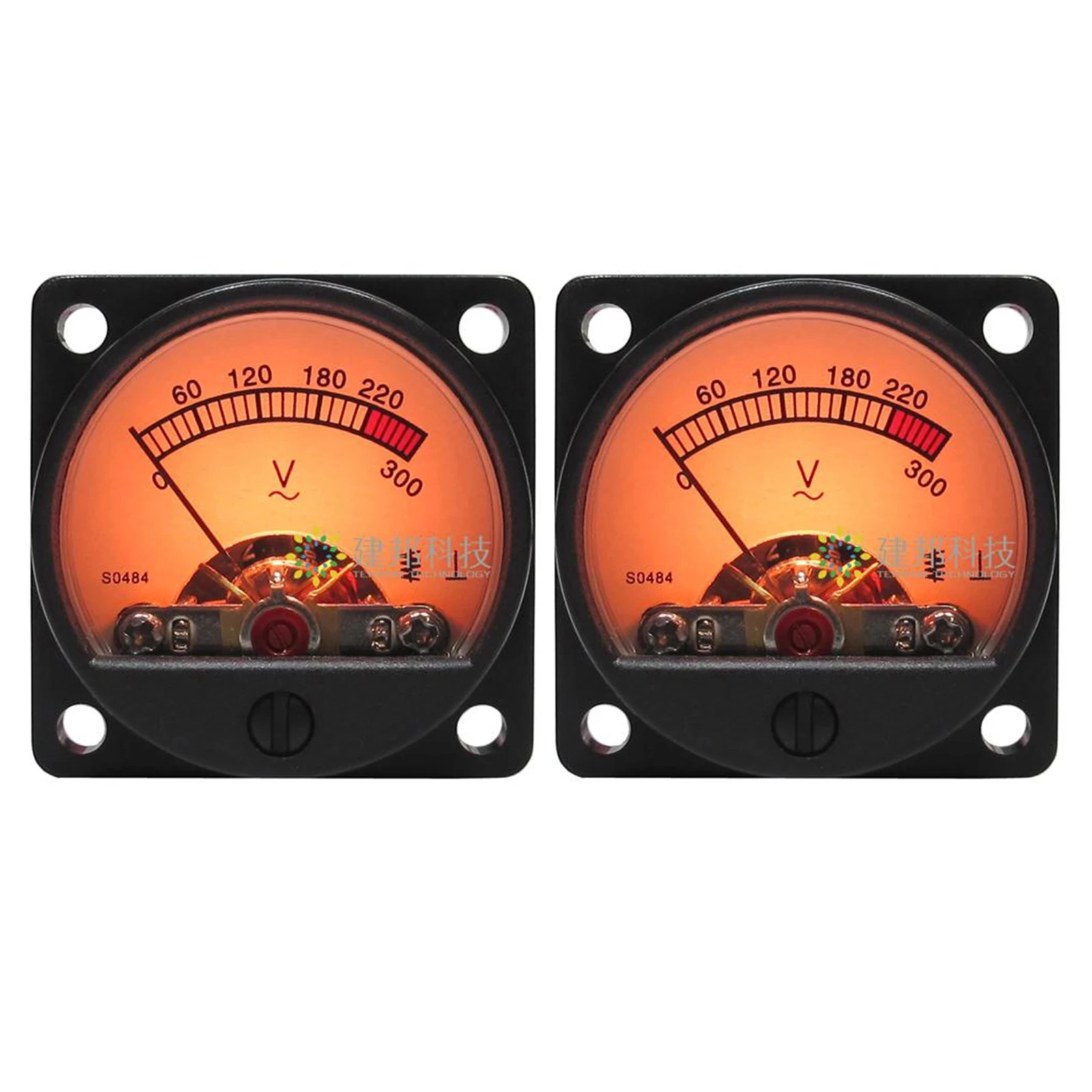 

2pcs AC220V 300V DB Level AC Voltmeter VU Panel Meter Header w/Backlight & Power Supply Module