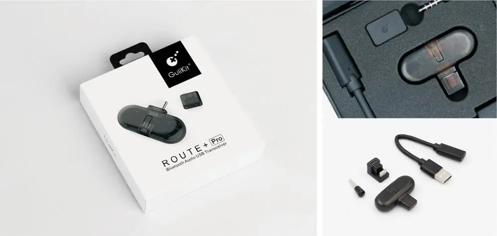 Receptor ou transmissor GuliKit Route + Pro GB1 PRO com receptor USB de áudio sem fio Bluetooch para PS5 Nintendo Switch