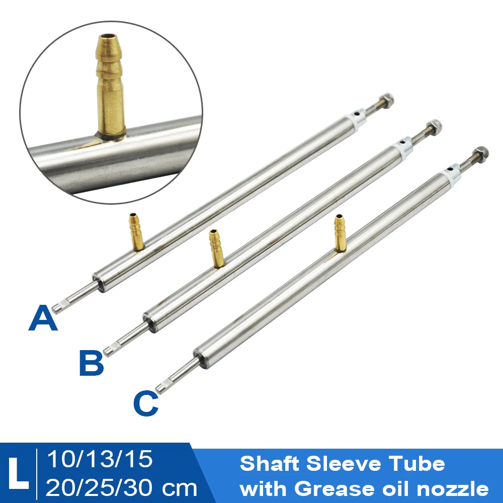 RC Boat shaft sleeve tube with Grease oil nozzle and 4mm Stainless Steel Shaft