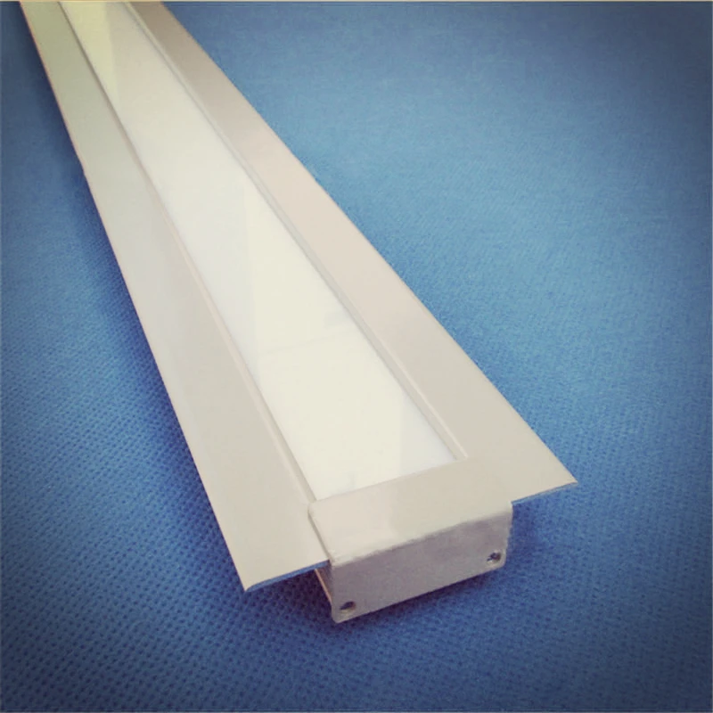 10-30pcs 80inch 2m 53mm wide recessed led aluminum channel,11mm high double row 26mm embedded strip bar light  led profile