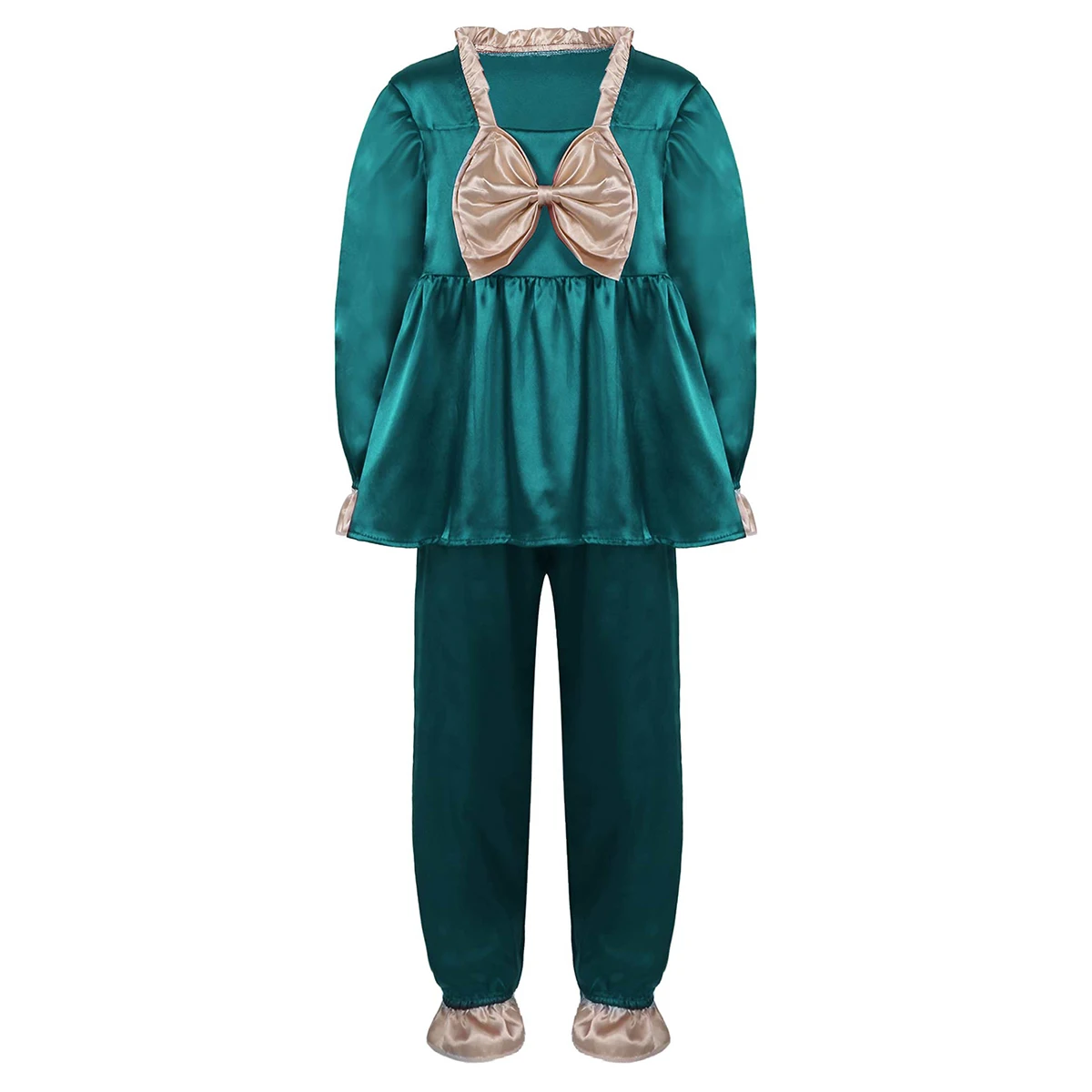 

Kids Pajamas Girls Spring Autumn New Sleepwear Ice Silk Long Sleeve Tops With Pants Set Homewear Children Pyjamas Suit