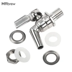 3/8' Beverage Dispenser Faucet Tap Stainless Steel Spigot  Cold Beer Drink Juice Wine Barrel Faucet