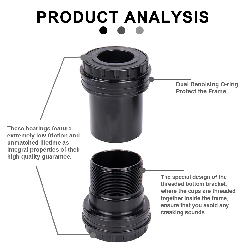 MTB Road Bike Bottom Brackets BB30 BSA30 PF30 BB386 46/42x22 24 30mm Sealed Bearing Mountain Bicycle BB Sets Central Axis