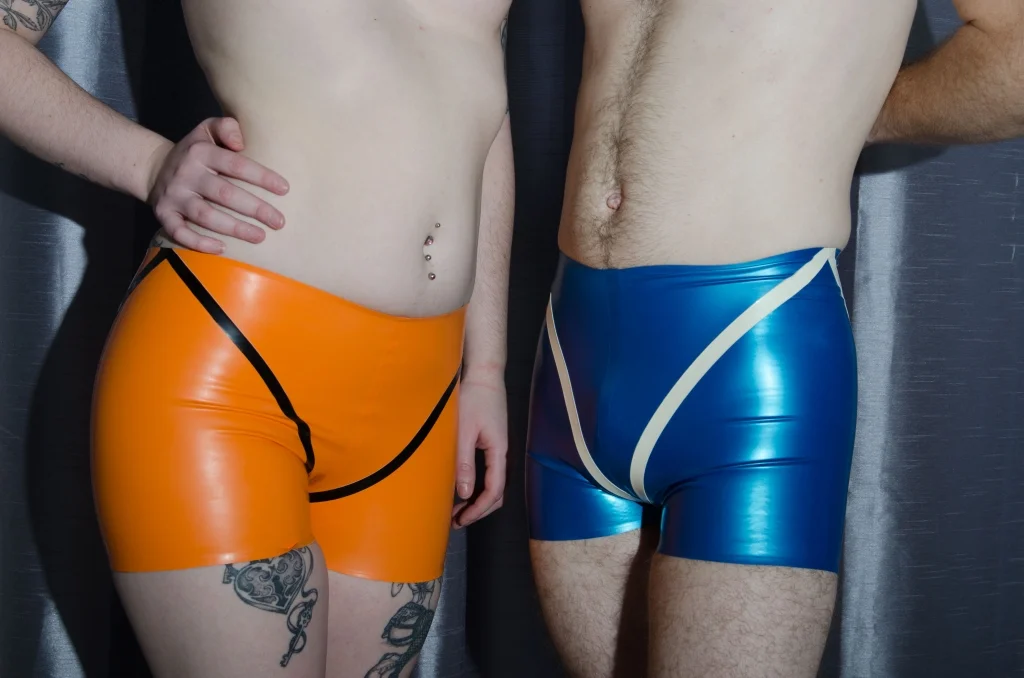 

Natural latex underwear Real Latex Rubber shorts underwear sexy men's Pants