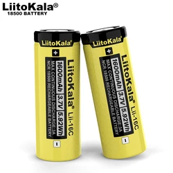 1-40 sztuk LiitoKala Lii-16C 18500 1600mAh 3.7V akumulator Recarregavel akumulator litowo-jonowy do latarki LED