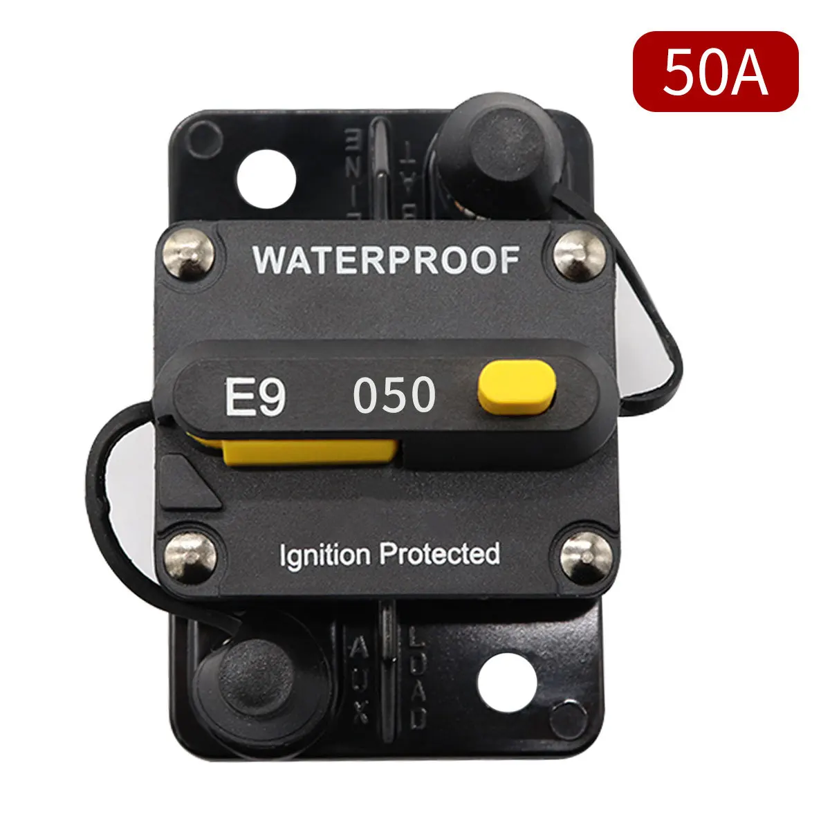 Off-road vehicle winch overcurrent protector square car manual circuit breaker 30-50A