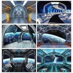 Spaceship Science Fiction Cabinet Planet Photo Backdrop Universe Space Capsule Interior Photography Background For Photo Studio