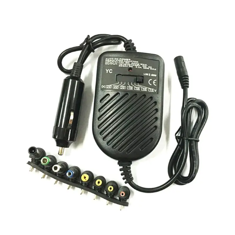 Universal DC 80W Car Auto Charger Power Supply Adapter Set For Laptop Notebook