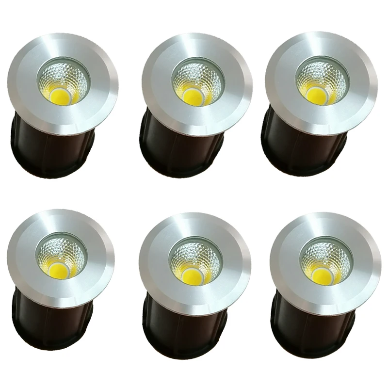 

6PCS COB LED Underground Light 5W Ground Garden Path Floor Lamp Outdoor Underground Buried Yard Lamp Landscape Light 110V220V12V