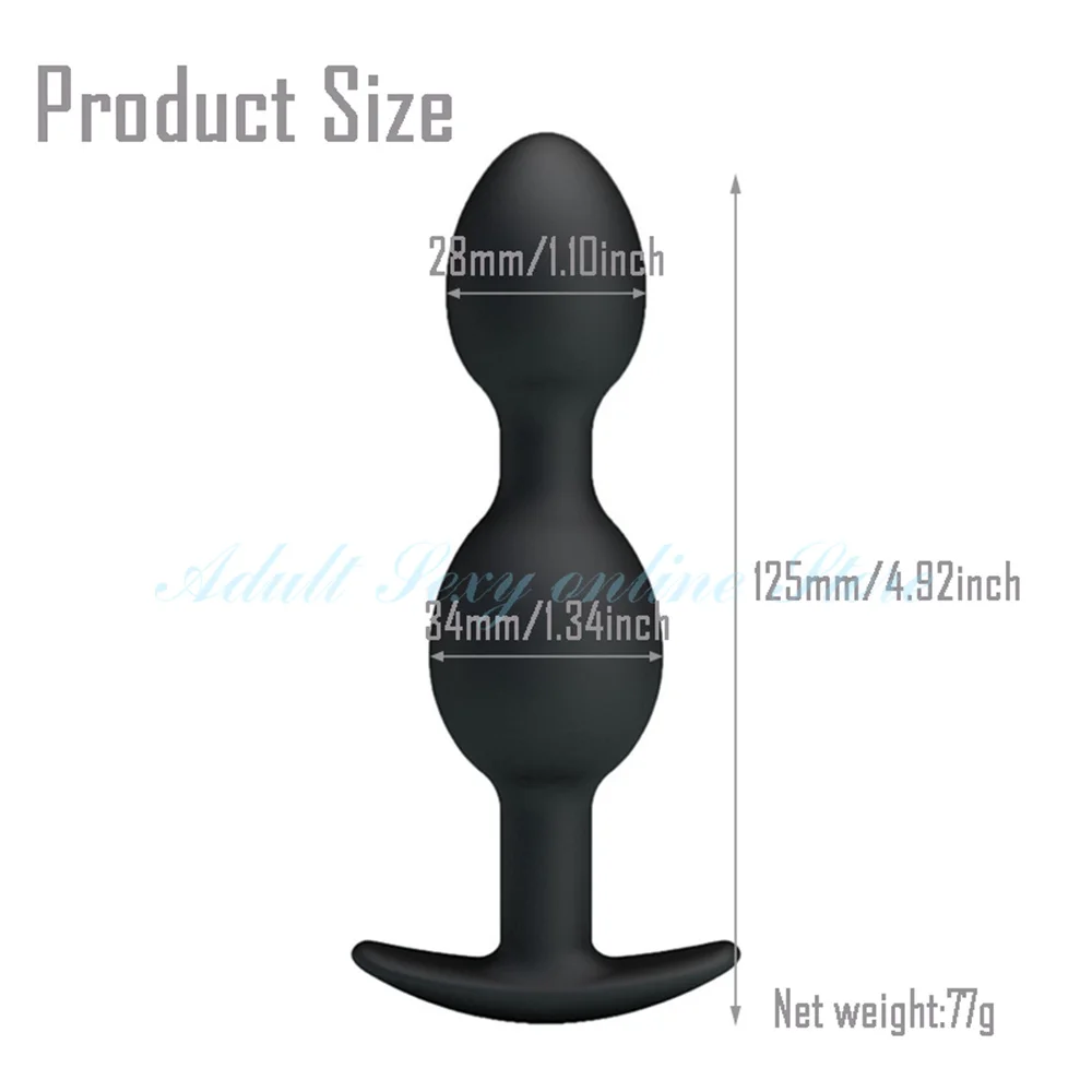 Silicone Butt Plug Anal Beads Dilator Metal Ball Inside For Men Women Couple Prostate Massager Anus Muscles Trainer But Sex Toys