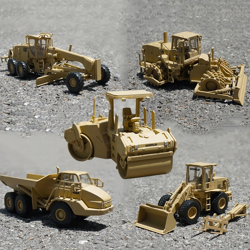 1:50 CAT815F  CAT730 CAT120M CATCB-534D CAT924H  Loader grader road roller bulldozer minecart Alloy engineering vehicle models