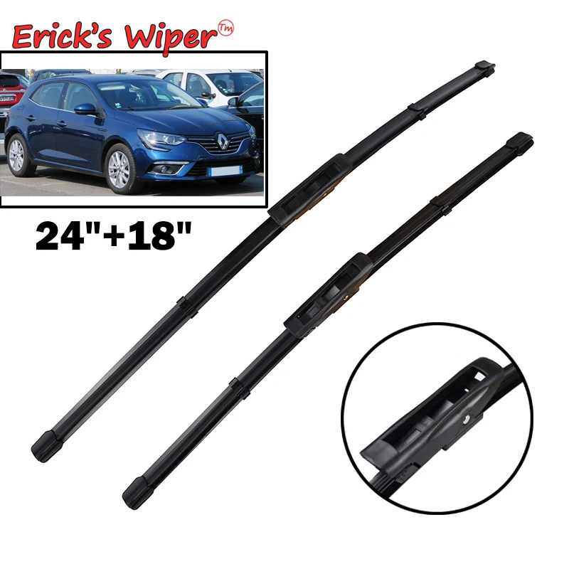 Erick's Wiper LHD Front Wiper Blades For Renault Megane 4 MK2 2016 - 2023 Windshield Windscreen Window Car Rain Brushes 24