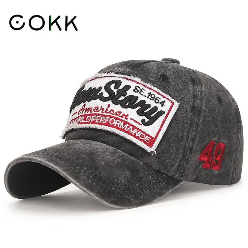 Cokk Baseball Cap Vrouwen Hoed Voor Mannen Gewassen Katoen Vintage Casual Truck Caps Casquette Motorfiets Retro Hoed Dames Buiten Zonnehoed