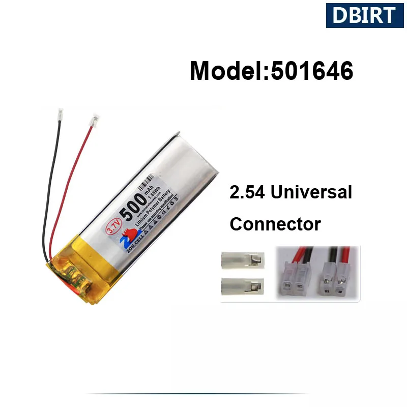 500mAh LP501646 AHB501646 501646 051646 Batterie Für Mp3 Mp4 Player Bluetooth Kopfhörer Headset AKKU