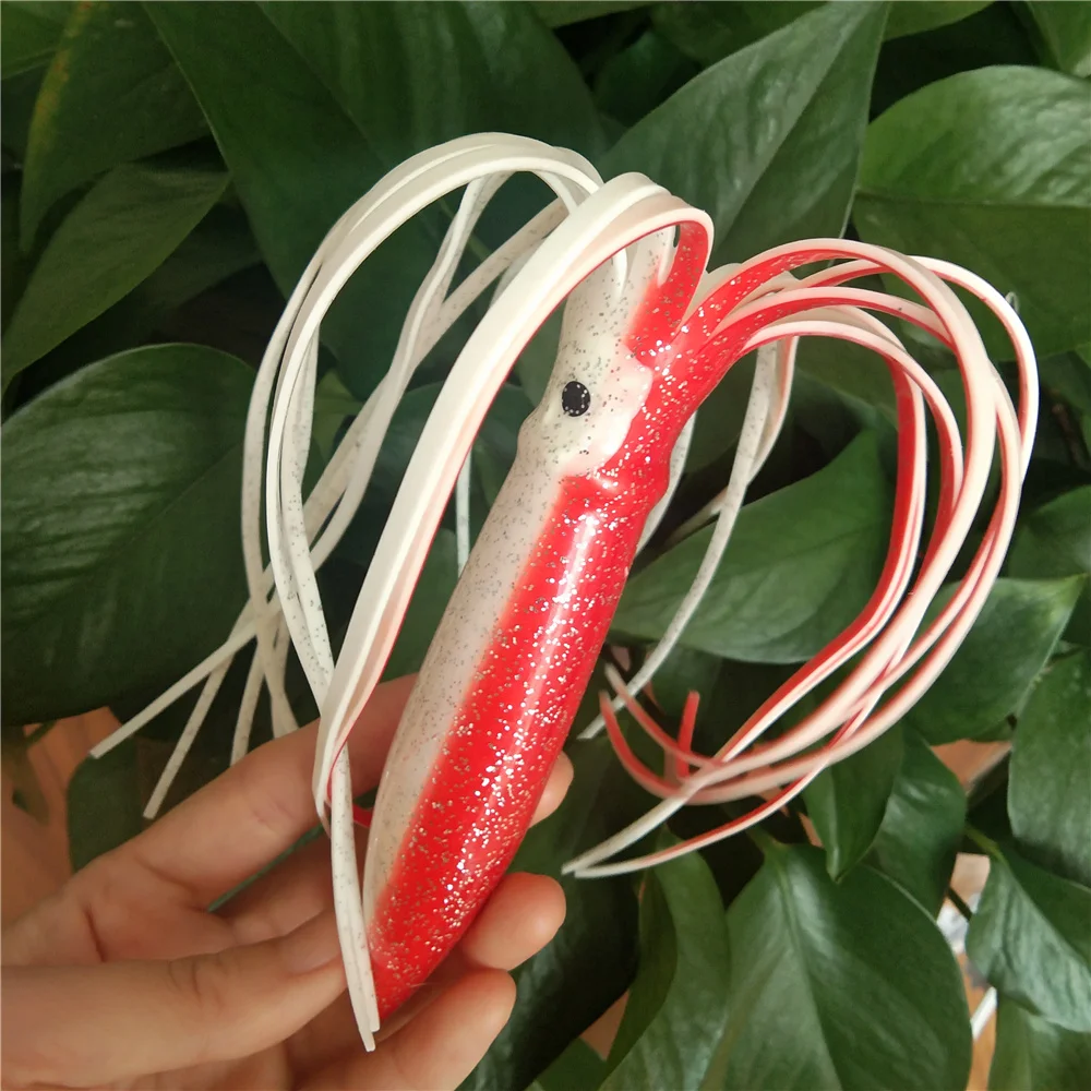 Swolfy 5pcs 30cm Octopus Soft Lure Squid Jigs Silicone Fishing Lure Sea Fishing Salt Water Skirt Free Shipping Fishing Tackle