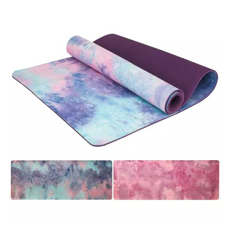 Lightweight Suede Yoga Mat, TPE Pilates Fitness Mat, Non-slip Yoga Pad, Healthy Gym Sports Mat, Exercise Mat,183x66 cm, 61cm