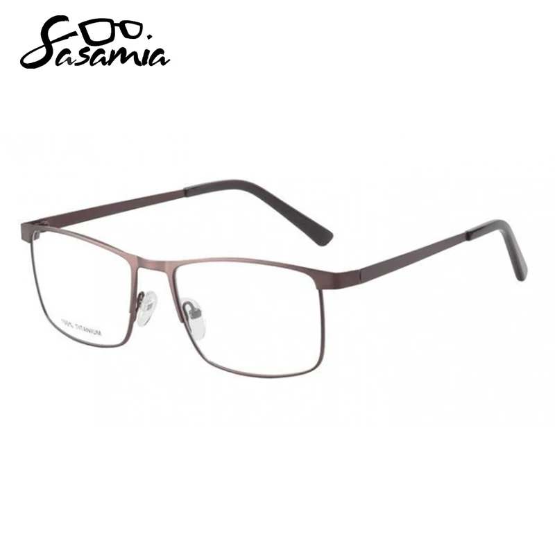 SASAMIA Pure Titanium Glasses Frame Men Square Myopia Optical Prescription Eyeglass Frame Brand Design Man Eyewear Glasses Frame