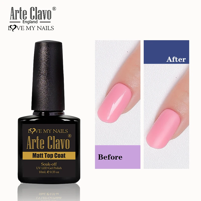 Arte Clavo HYBRID เคลือบเงา 8ml เจลเล็บทั้งหมดสําหรับเล็บกึ่งถาวร UV GEL เล็บ Lacquer Soak Off TOP BASE Coat