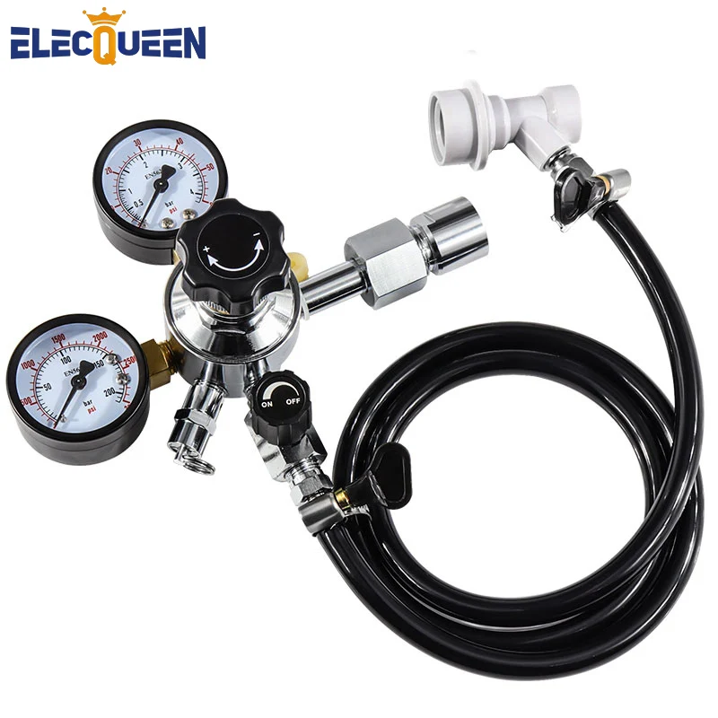 Zestaw przewodu gazowego do piwa domowego, wąż do gazowania gazu z PVC 5/16", regulator Co2 W21.8 z adapterem konwertującym do butli z gazem Co2