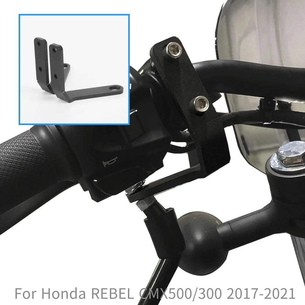 

CMX 500 CMX 300 2018 2019 2020 2021 Motorcycle Rearview Mirror Mount Extender Holder For Honda REBEL CMX500 CMX300 2017-2022