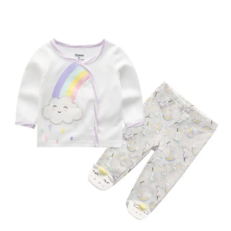 

Baby Girls T-Shirt Tops Long Sleeve Girl Clothes Toddler Cartoon Pants 0-9M Newborn Outfits Boy Clothing Set