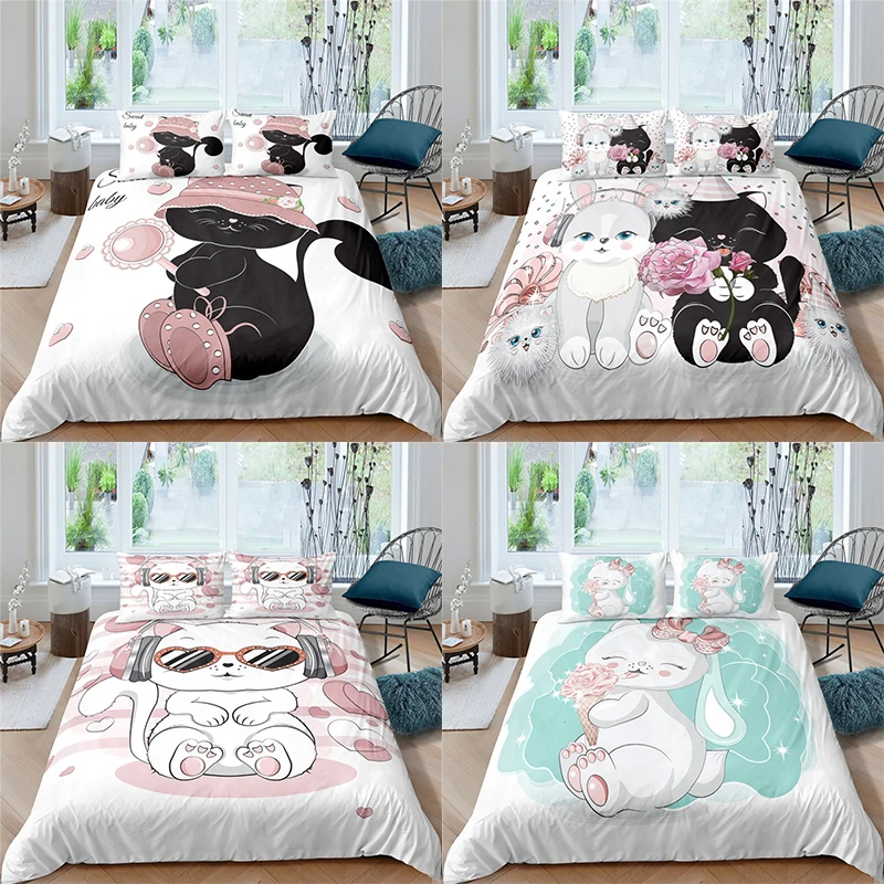 

Luxury 3D Cartoon Animals Print 2/3Pcs Bedding Sets Comfortable Duvet Cover Pillowcase Home Textile Queen and King EU/US/AU Size