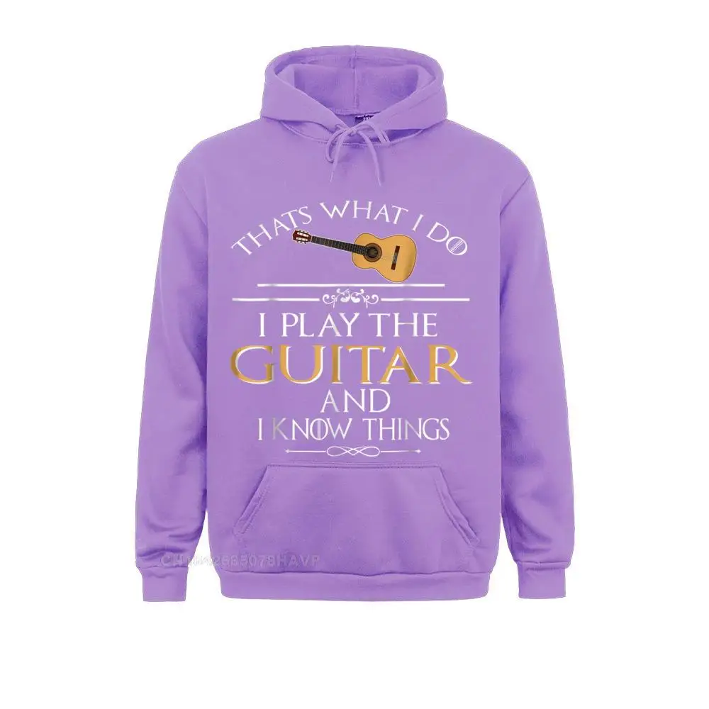 Thats What I Do I Play The Guitar And I Know Things Summer/Autumn Hoodies Long Sleeve Normal Sportswears Graphic Sweatshirts