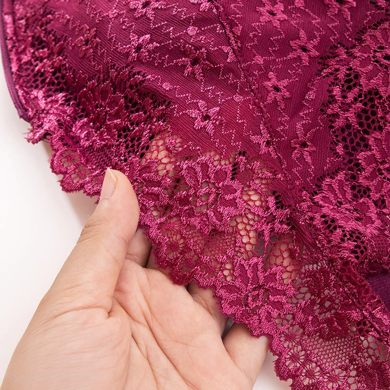 Youpin-Sujetador Push Up con cremallera frontal para mujer, Bralette Sexy de encaje, Top sin costuras, sin aros