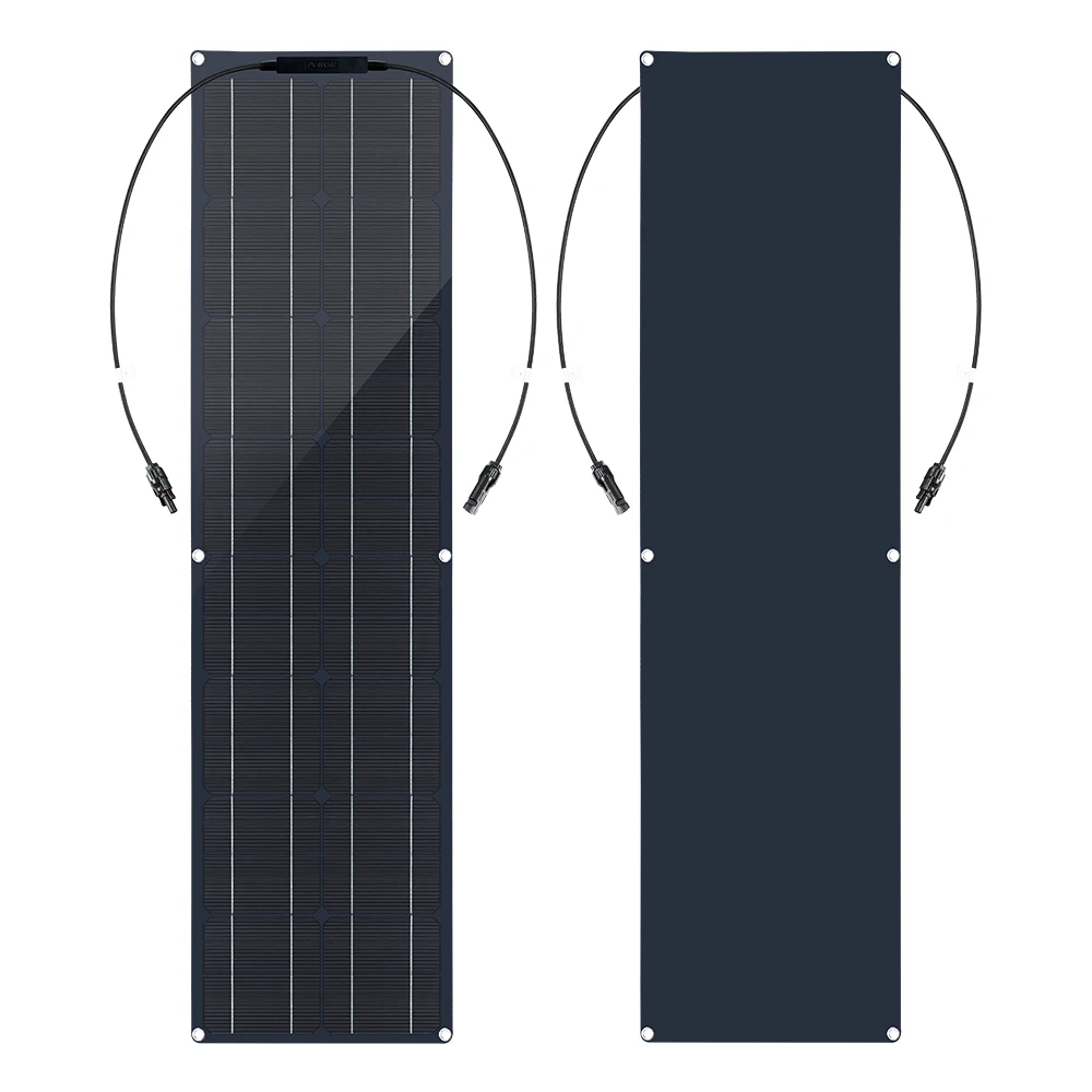 100 Watt Flexible Solar Panel Kit de Panel Solar Flexible de 100 vatios, Placa de silicio monocristalino de alta eficiencia, células PV, sistema de
