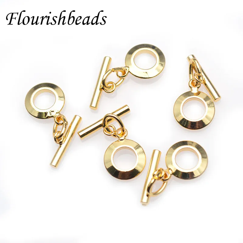 30set New Design High Quality Gold Rhodium Color O Toggle Clasps Jewelry Connectors Links Necklace Making Supplies