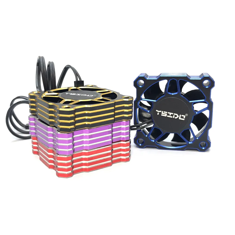 YSIDO 30mm 40mm High RPM Fan Powerful Storms Rapid Heatsink Metal Cooling With Holder for 1/8 1/10 1/12 ARRMA Traxxas HSP RC Car