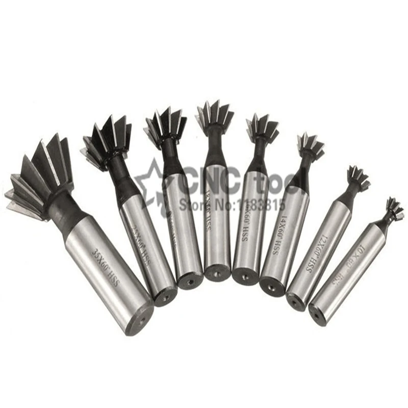 1PCS 45/55/60 Gradi HSS Fresa A Coda di Rondine di Fresatura 10mm 12mm 14 millimetri 16 millimetri 18 millimetri 20 millimetri 25 millimetri 30