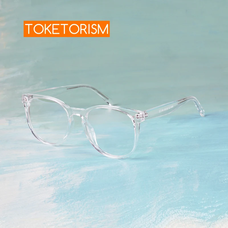 Toketorism-Gafas de ordenador con bloqueo de luz azul para hombre y mujer, lentes transparentes con montura óptica, 5005