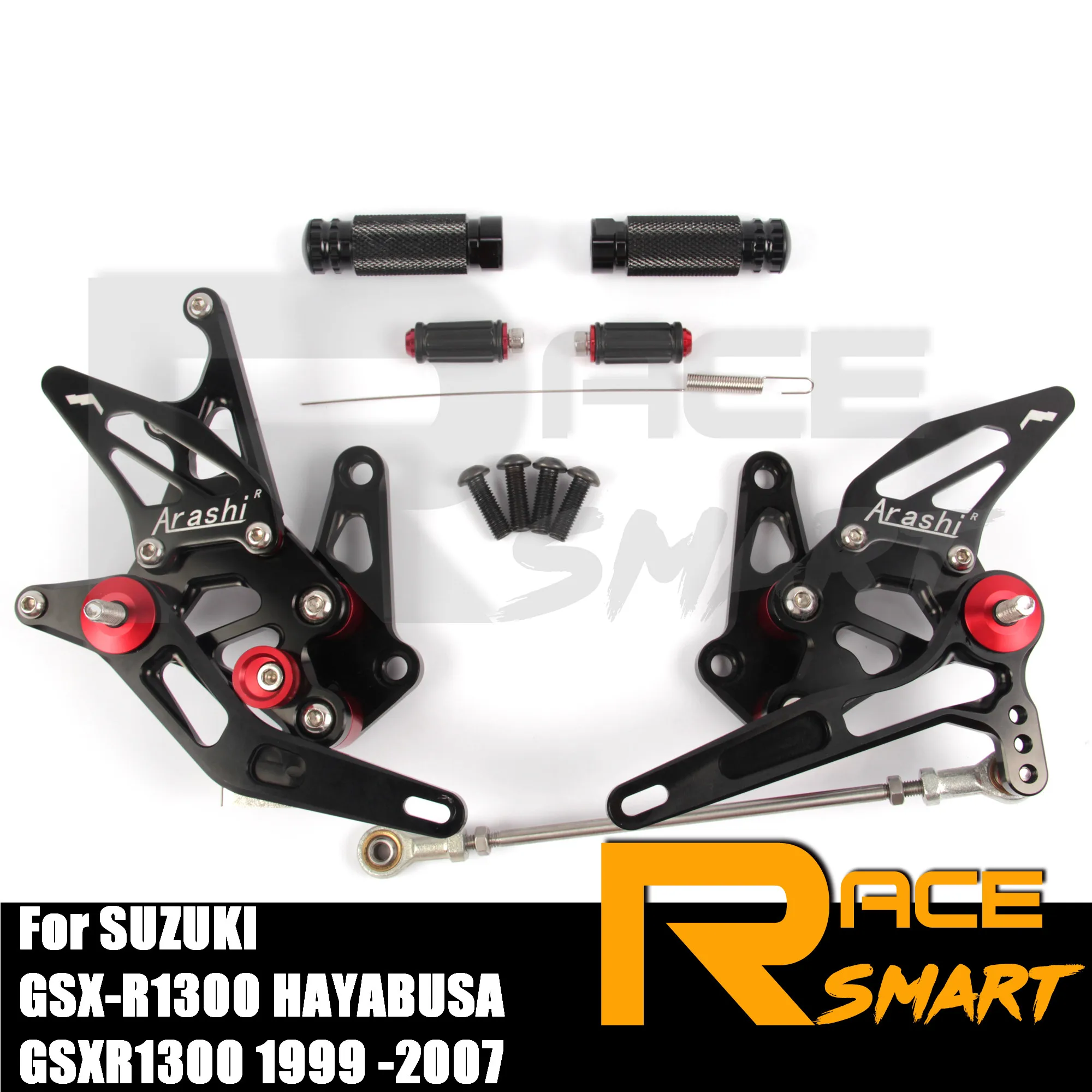 Hayabusa GSX-R1300 1999-2007 Motorcycle CNC Adjustable Rearset Footrests Footpegs For SUZUKI GSXR1300 2000 2001 2002 2003 2004