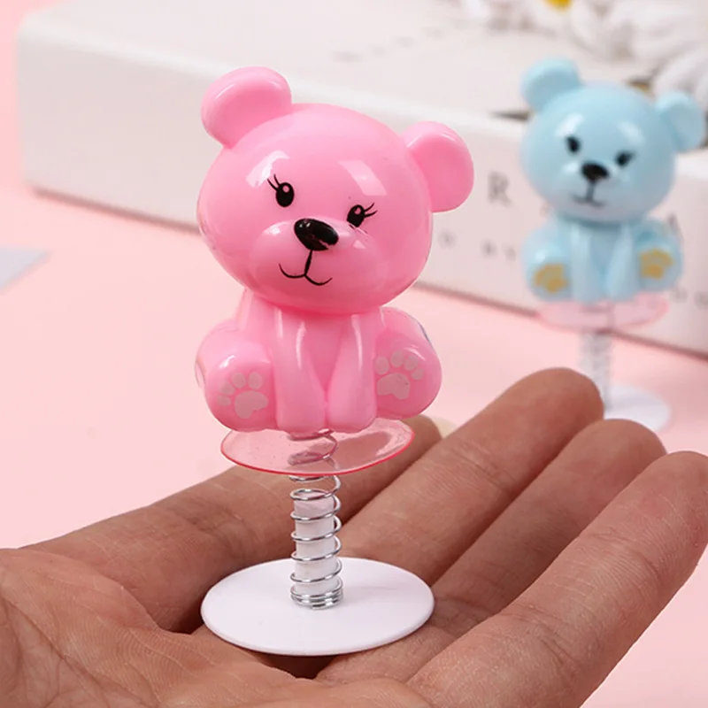 5/10Pcs Cute Mini Bounce Bear Toys Gifts Birthday Party Baby Shower Kids Party Favors Giveaway Jumping Doll Finger Whimsy Game