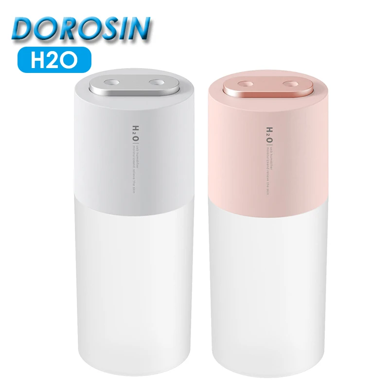 DOROSIN 400ml Luftbefeuchter USB Mini Diffusor Doppel Spray Düse Gebaut-in Batterie Kleine Sprayer Nebel Maker Wiederaufladbare
