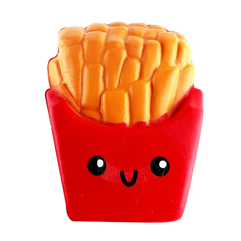 

2020 NEW Style Squishies Kawaii Cartoon French fries Chips Slow Rising Cream Scented Keychain Stress Relief antistress Toys